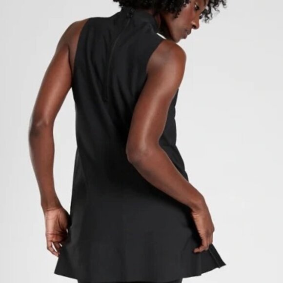 Athleta Interstellar Bike Tunic Top Sleeveless Black Womens Sz XL Side Zippers - Picture 3 of 8